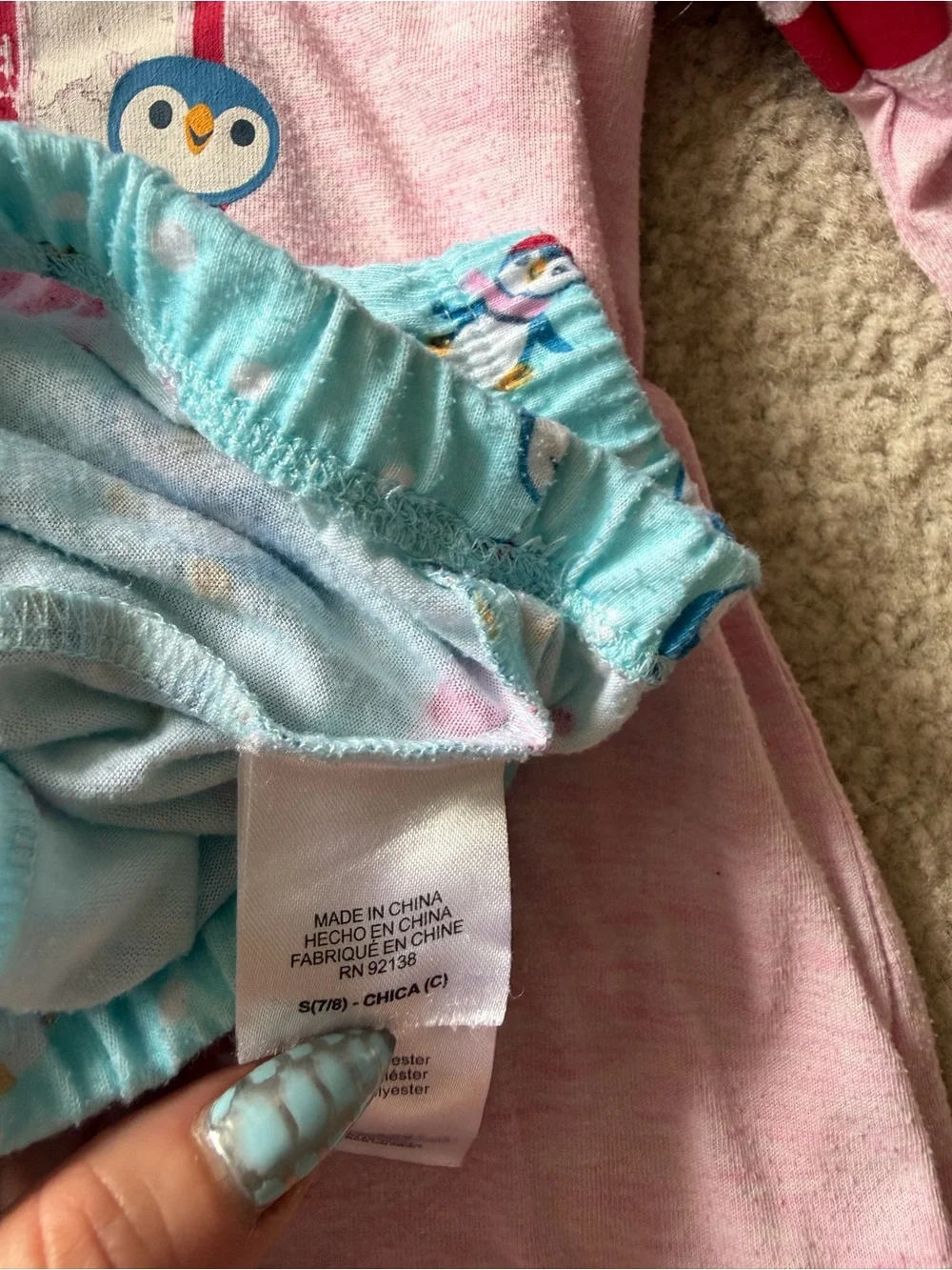 American Girl Holiday Penguin Pajama set with slippers